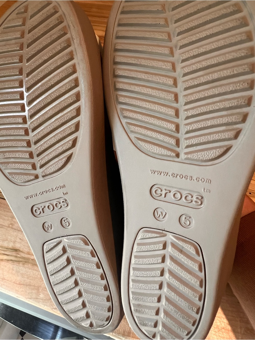 Crocs Brooklyn High Wedge Sandals Bone Taupe LiteRide Comfort Platform Women’s 5 - Picture 10 of 10
